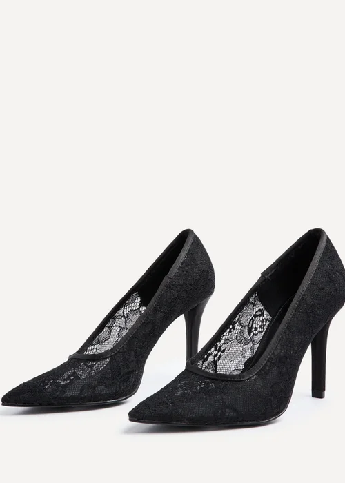 Linzi Alora Black Lace Court Heel - 3 Image 5