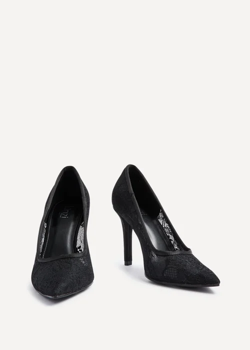 Linzi Alora Black Lace Court Heel - 3 Image 3