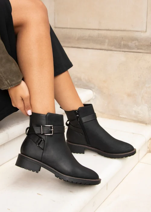 Linzi Watson Black Nubuck Ankle Boot - 3 Image 1