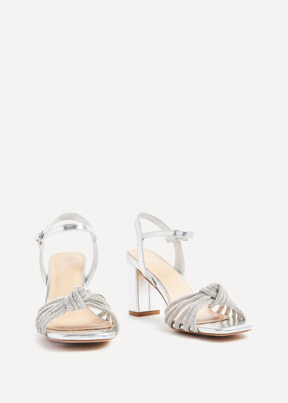Linzi Sanora Silver Faux Leather Block Heel - 3 Image 3