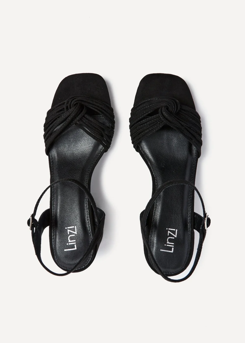 Linzi Susanna Black Faux Suede Block Heeled Sandal - 3 Image 4