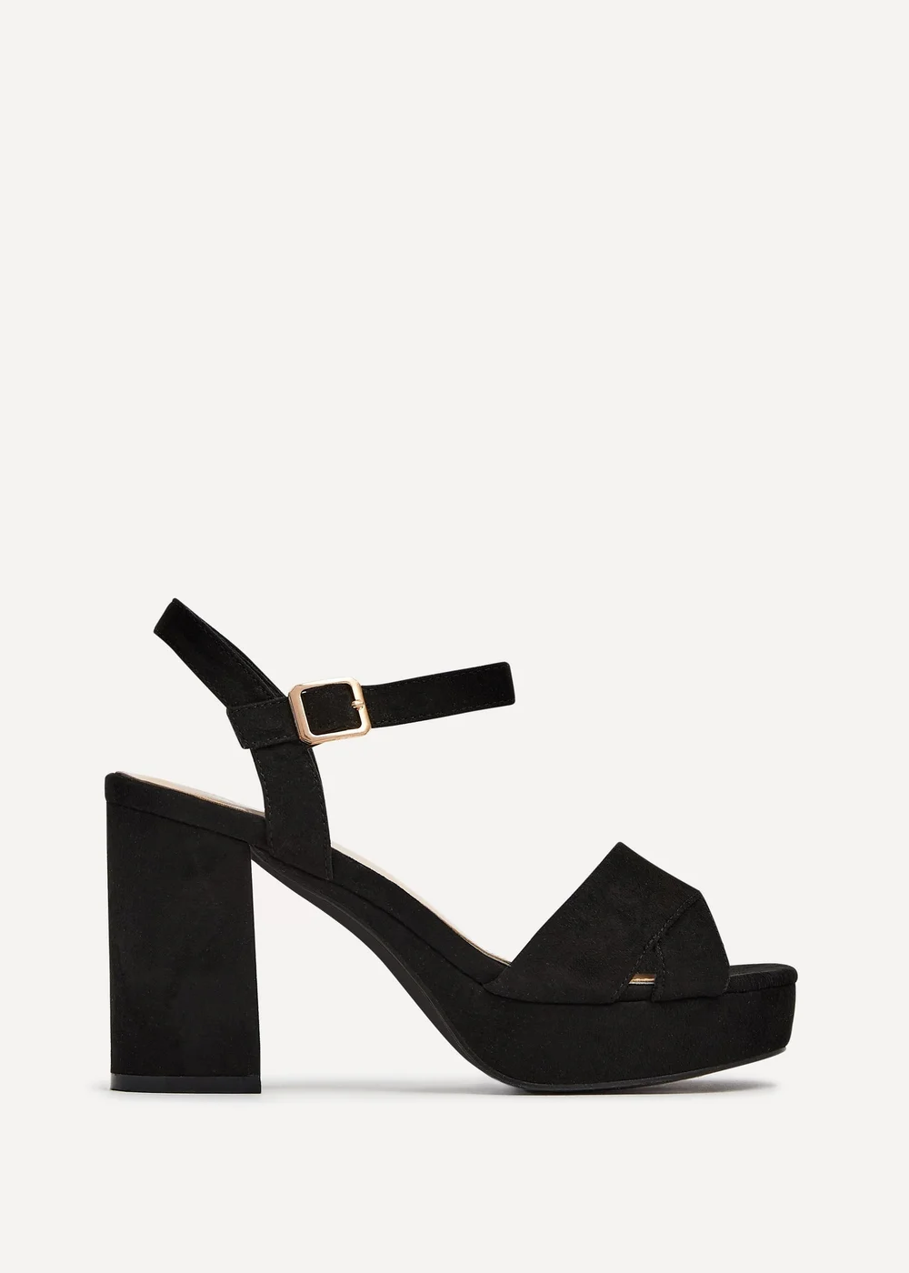 Linzi Verony Black Faux Suede Platform Block Heel - 3 Image 2