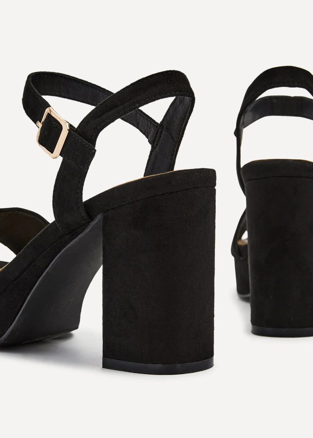 Linzi Verony Black Faux Suede Platform Block Heel - 3 Image 4