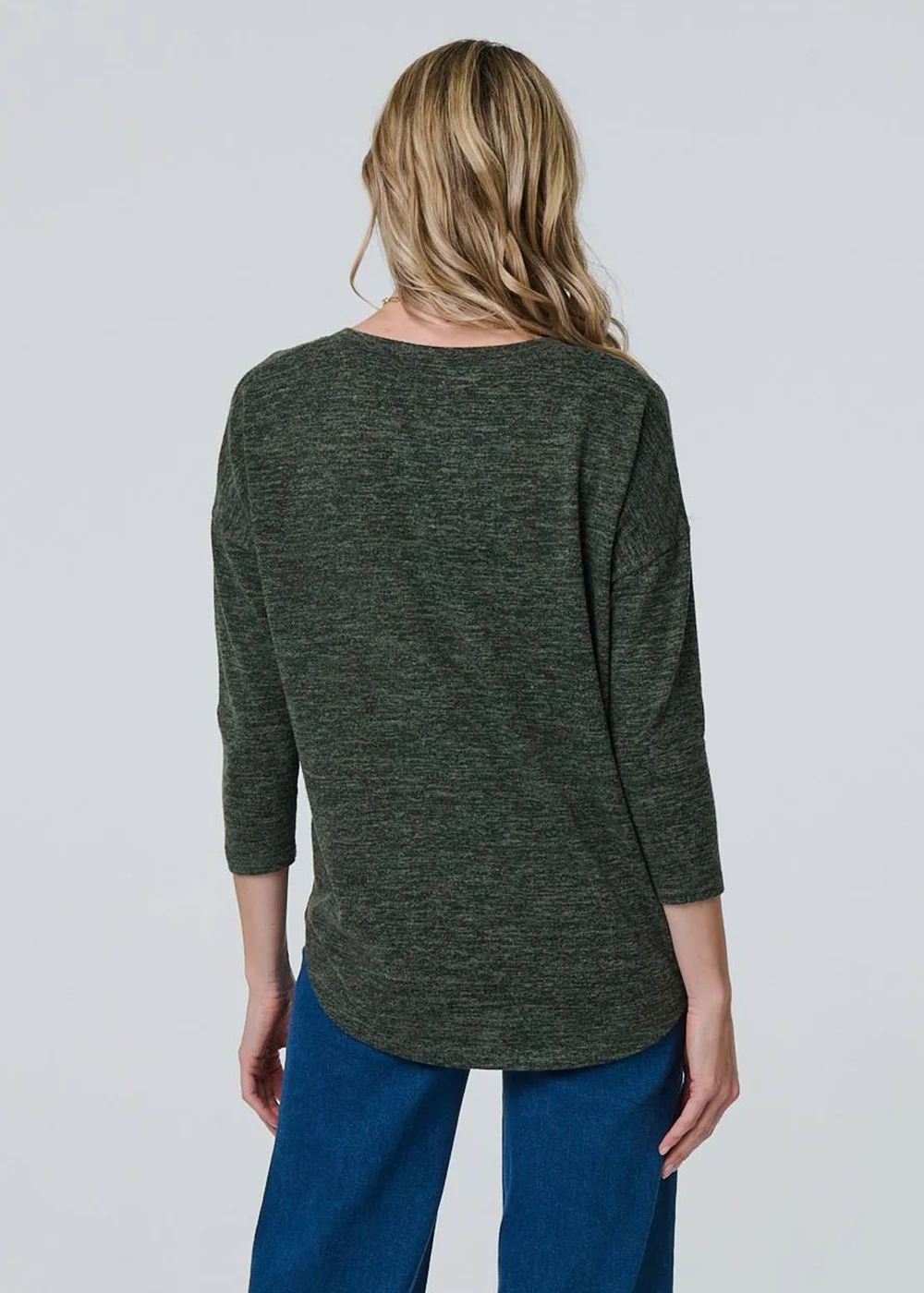 Izabel London Khaki Relaxed Boat Neck Top - 8 Image 2