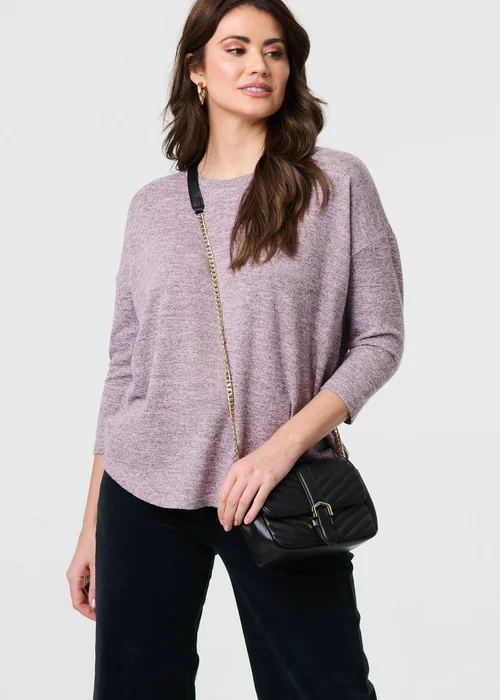 Izabel London Blush Relaxed Boat Neck Top - 10 Image 1