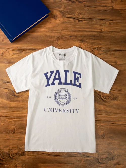Vanilla Underground Yale Unisex White Crest Logo Short Sleeved T-Shirt - S Image 2