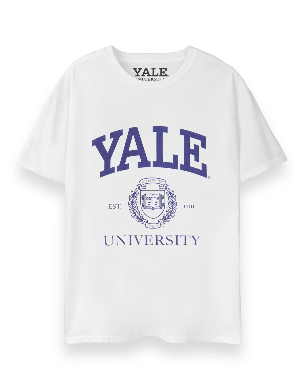 Vanilla Underground Yale Unisex White Crest Logo Short Sleeved T-Shirt - S Image 1