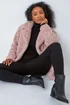 Roman Pale Pink Petite Longline Teddy Coat - 26 Image 2