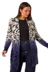 Roman Purple Fluffy Abstract Dipped Cardigan - Size 16 Image 1
