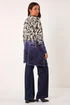 Roman Purple Fluffy Abstract Dipped Cardigan - Size 16 Image 3