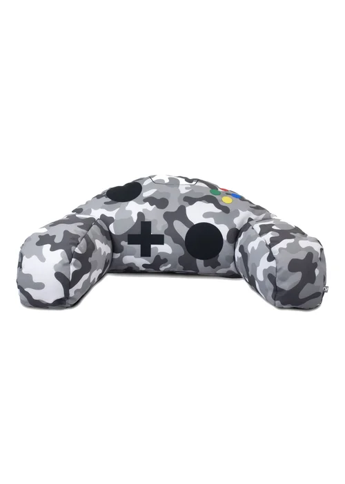 rucomfy Camo Grey Printed Gaming Controller Pillow - One Size Image 1