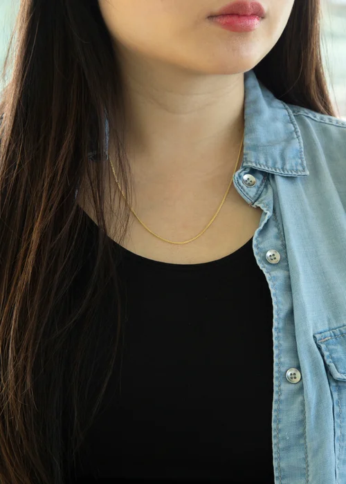 Golden Moments 9ct Yellow Gold 1mm Spiga Chain - One Size Image 3