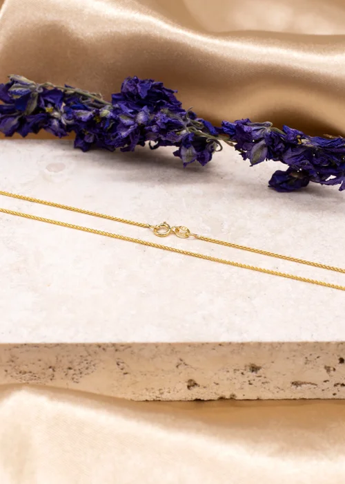Golden Moments 9ct Yellow Gold 1mm Spiga Chain - One Size Image 2