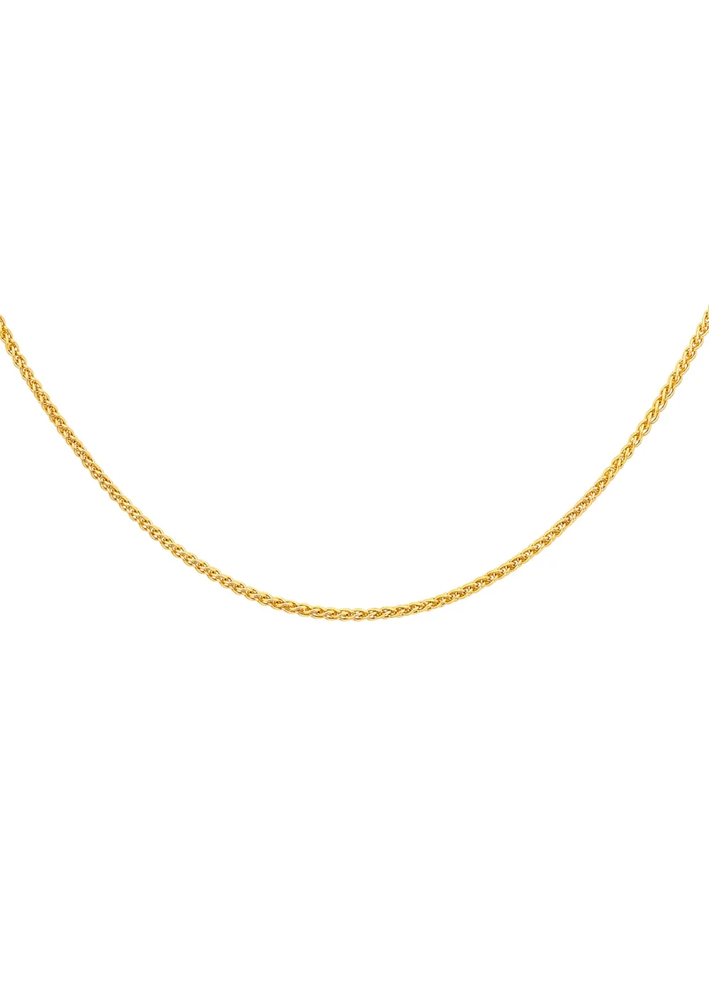 Golden Moments 9ct Yellow Gold 1mm Spiga Chain - One Size Image 1