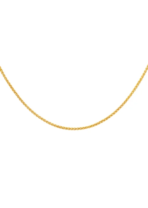 Golden Moments 9ct Yellow Gold 1mm Spiga Chain - One Size Image 1