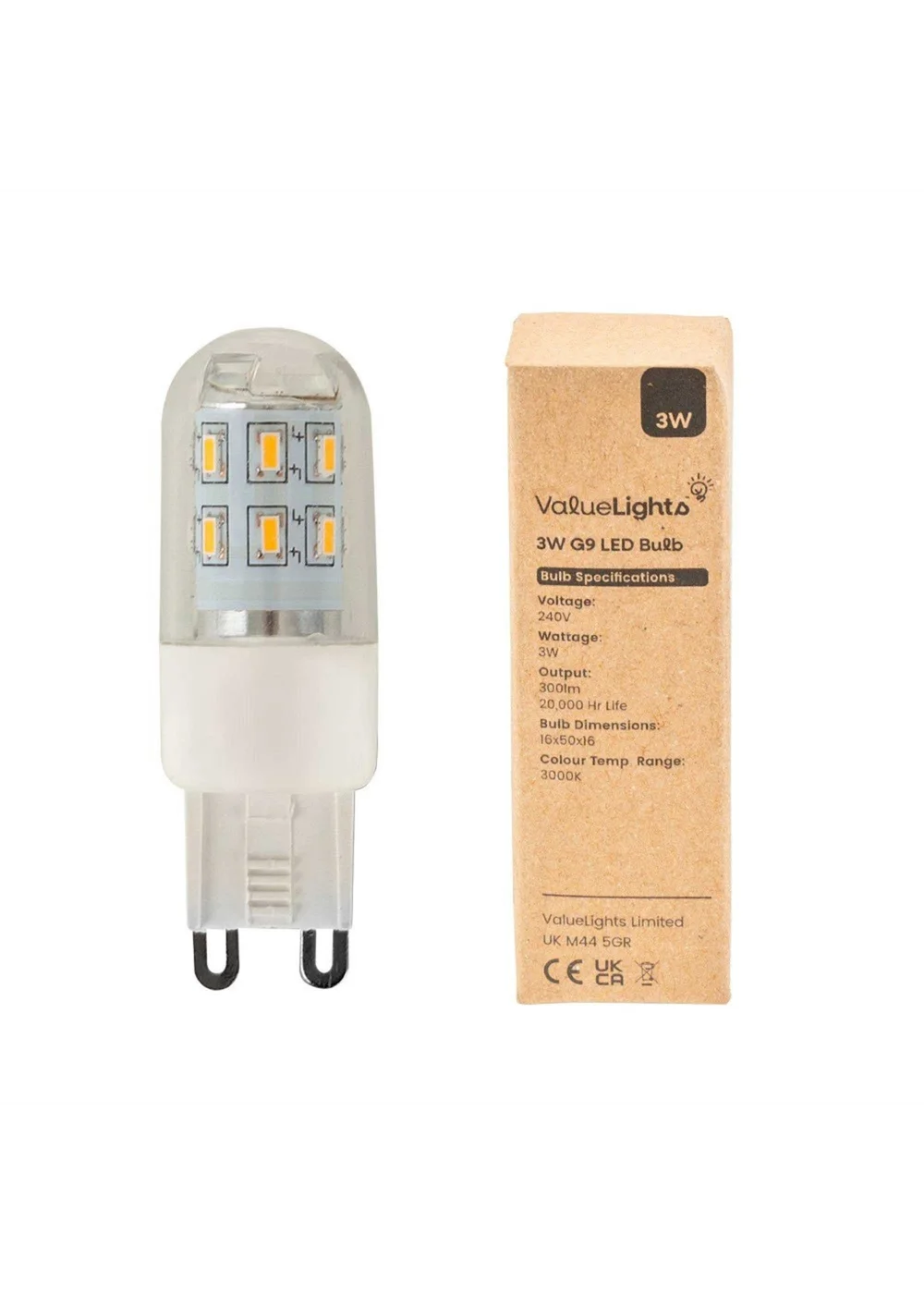 ValueLights 6 Pack G9 LED 3W Cool White 6500K Light Bulbs - One Size Image 3