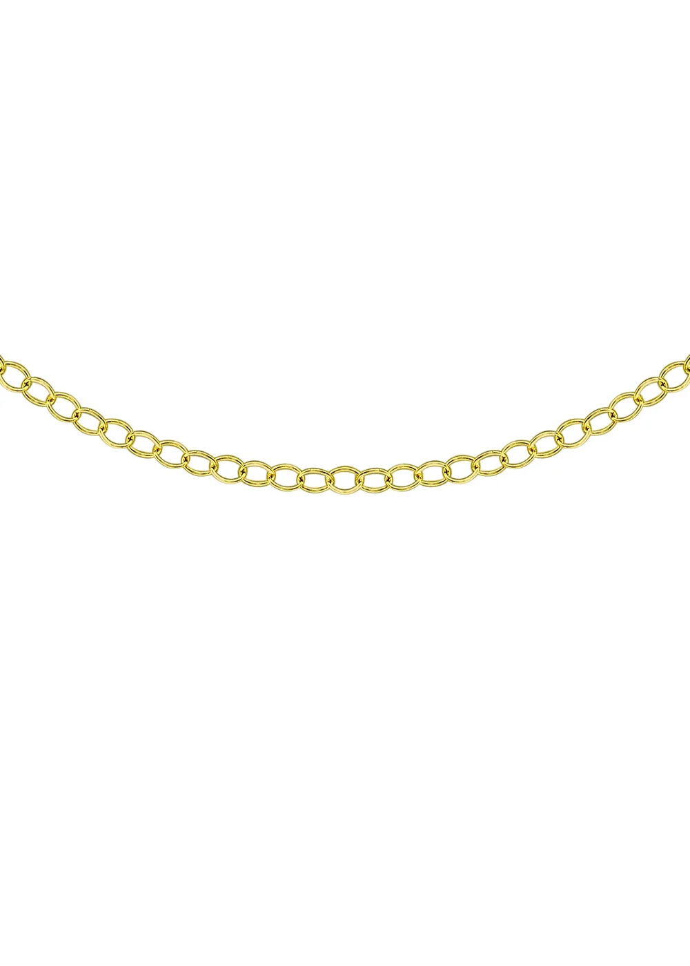 Golden Moments 9ct Yellow Gold 2.4mm 34 Trace Chain - One Size Image 1