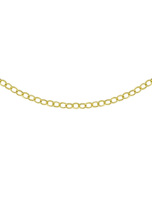 Golden Moments 9ct Yellow Gold 2.4mm 34 Trace Chain - One Size Image 1
