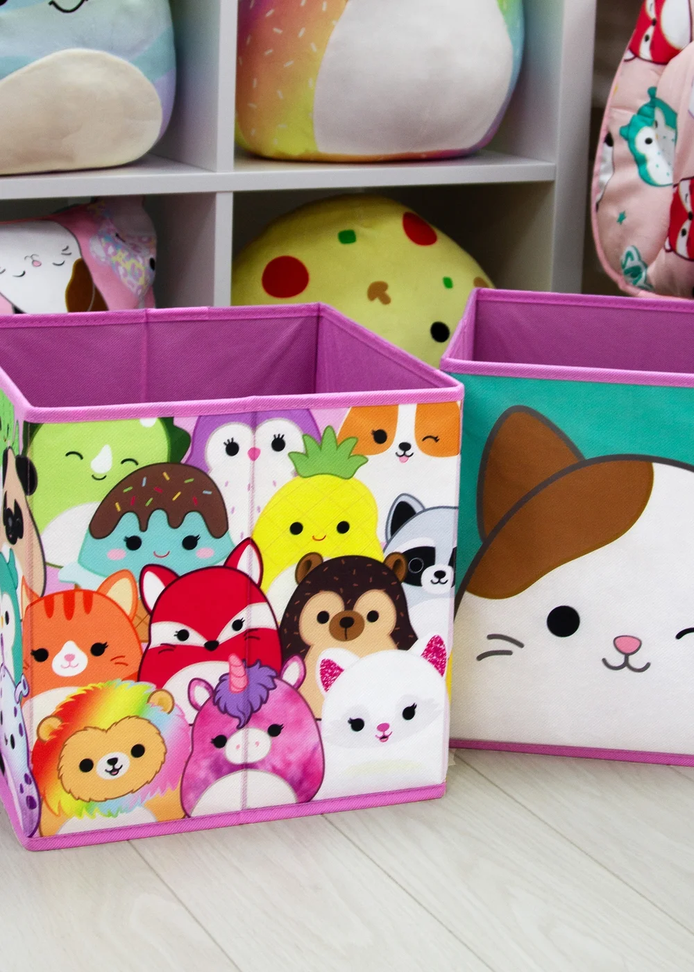 Squishmallows Multi Colour Squares 2 Pack Storage Box - One Size Image 2