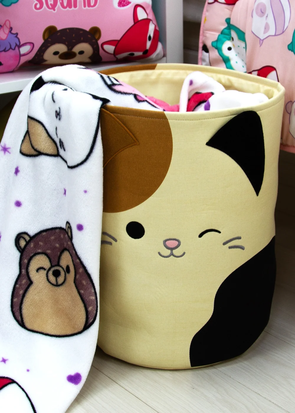 Squishmallows Beige Camcat Storage Tub (38cm x 31cm) - One Size Image 1