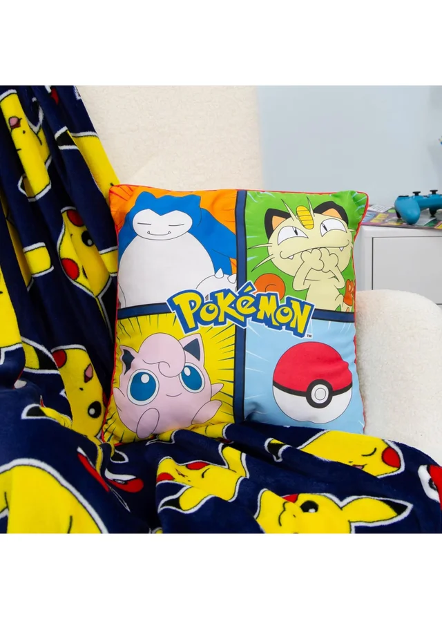 Pokemon Multi Colour Retro Square Cushion (40x40cm)