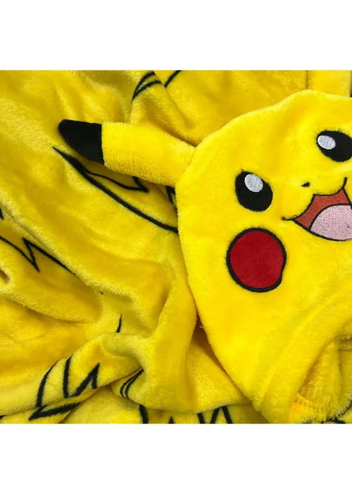 Pokemon Yellow 3D Hooded Wearable Throw - One Size Image 3