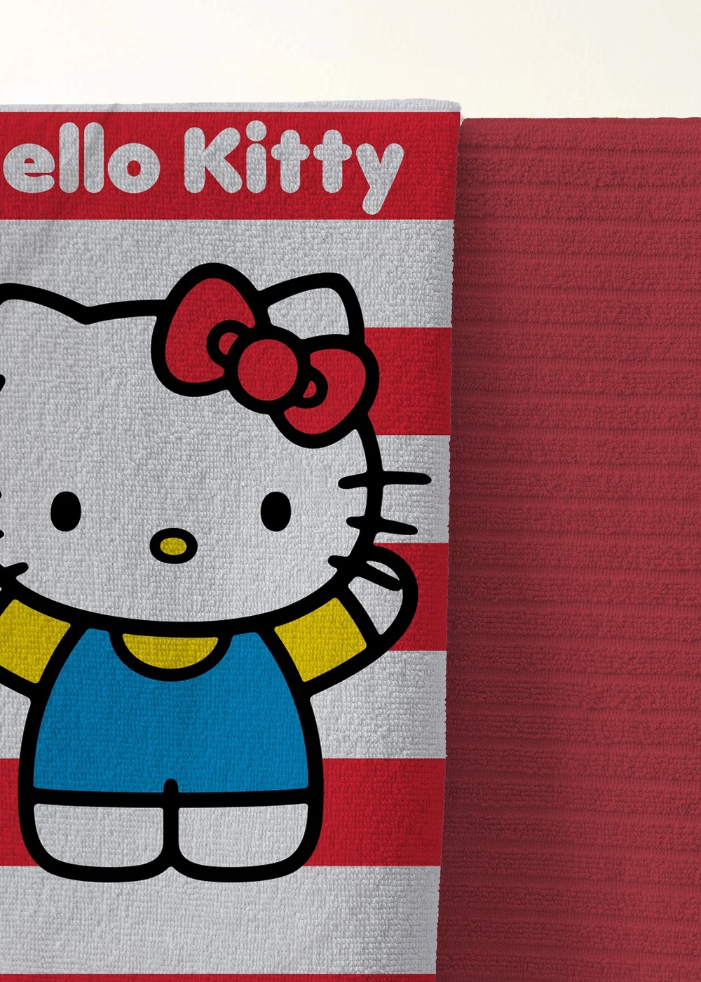 Hello Kitty Red Stripe Beach Towel - One Size Image 3