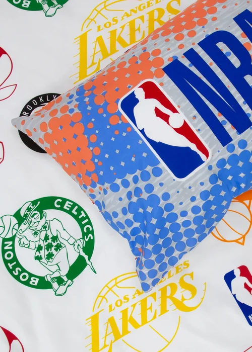 NBA Multi Colour Divide Single Polycotton Duvet Set - Single Image 4