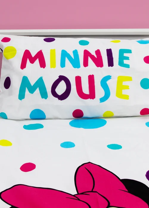 Disney Multi Colour Minnie Mouse Bubbles Polycotton Duvet Set - Single Image 3
