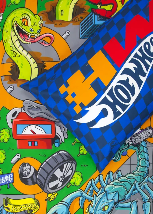 Hotwheels Blue Playful Polycotton Duvet Set - Single Image 4