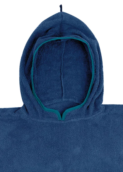 Urban Beach Dark Blue Adult Poncho - One Size Image 2
