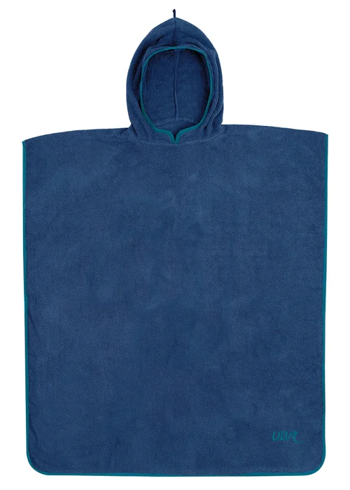 Urban Beach Dark Blue Adult Poncho - One Size Image 1