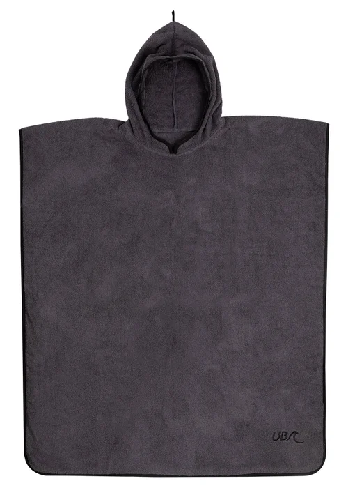 Urban Beach Grey Adult Cotton Poncho - One Size Image 1