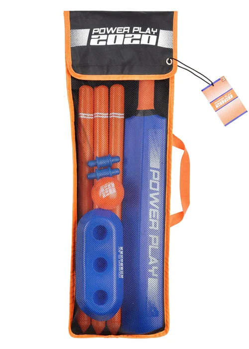 Toyrific Orange Powerplay Plastic Cricket Set - One Size Image 1