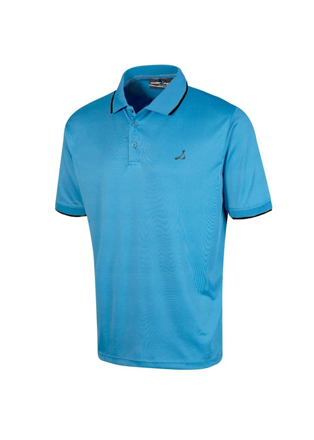 Under Par Turquoise Waffle Knit Polo Shirt - S Image 1