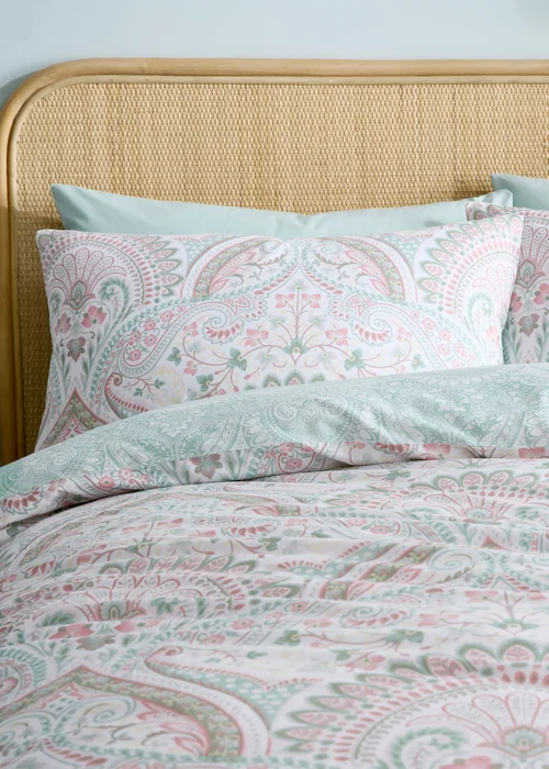 Dreams & Drapes Design Palais Reversible Green Duvet Cover Set - Single Image 2