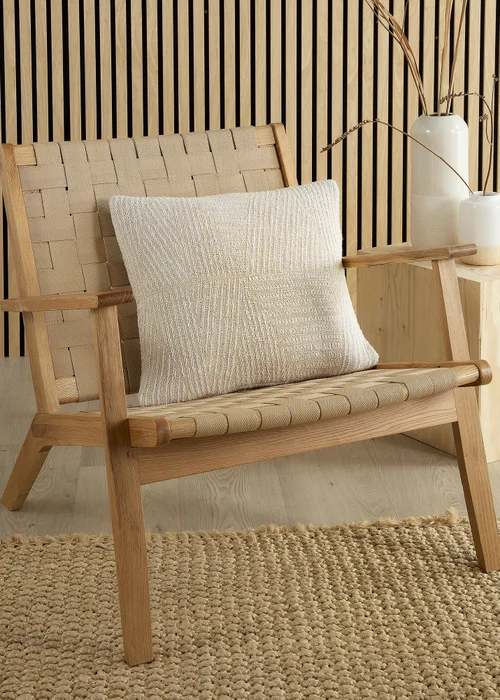 Appletree Loft Myan Woven Natural Filled Cushion - 43W X 43D Image 1