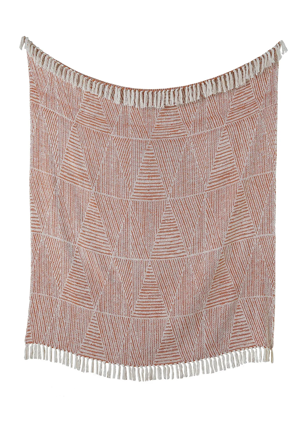 Appletree Loft Myan Tasselled Terracotta Throw - 130 x 180cm Image 2