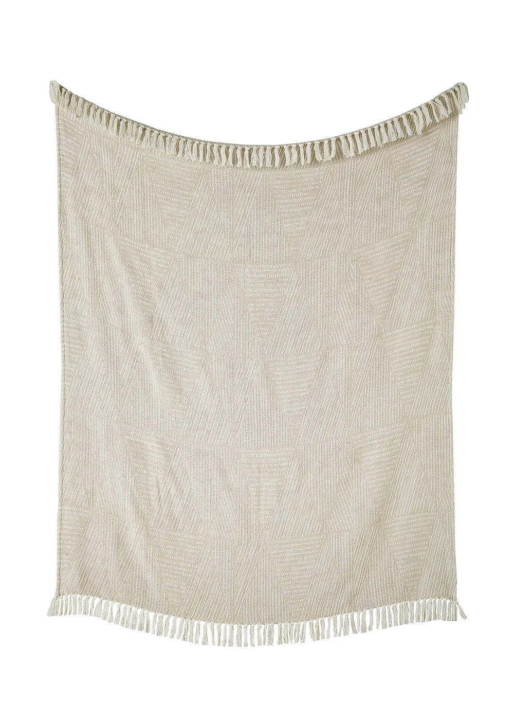 Appletree Loft Myan Tasselled Natural Throw - 130 x 180cm Image 2