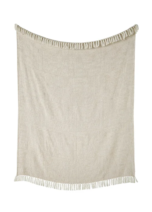 Appletree Loft Myan Tasselled Natural Throw - 130 x 180cm Image 2