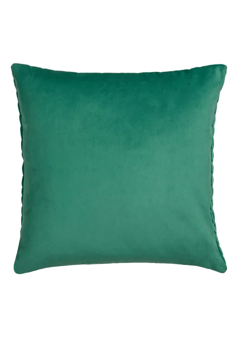 Laurence Llewelyn-Bowen Amory Velvet Green Filled Cushion - 43W X 43D Image 3