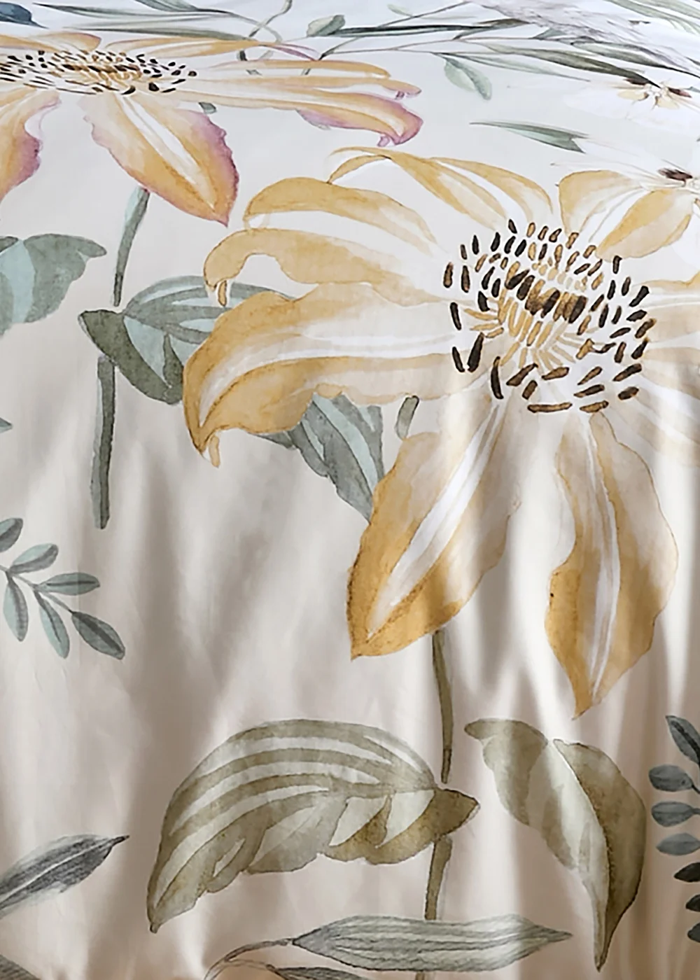 Soiree Sagara Digitally Printed Gold Duvet Cover Set - Double Image 3