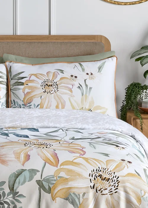 Soiree Sagara Digitally Printed Gold Duvet Cover Set - Double Image 2
