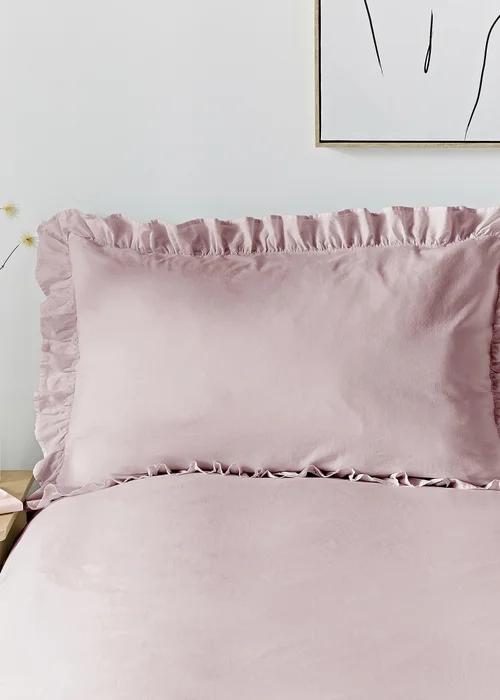 Appletree Loft Cassia Frill Lavender Duvet Cover Set - Single Image 2