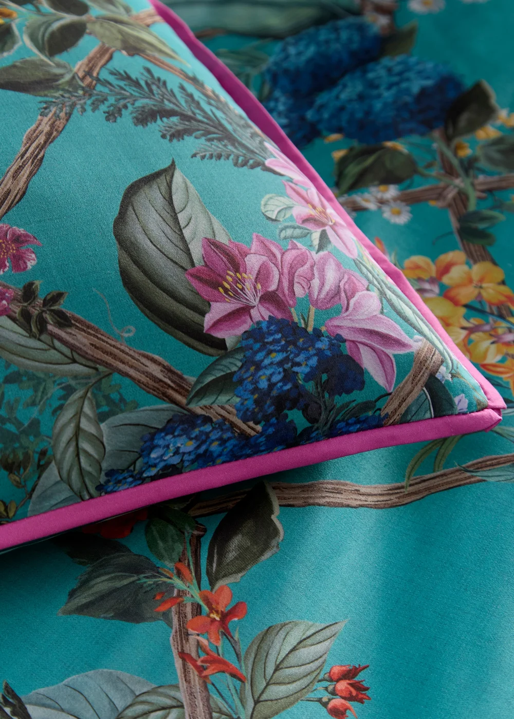 Laurence Llewelyn-Bowen Cotswold Fantasia Blue Duvet Cover Set - Double Image 3