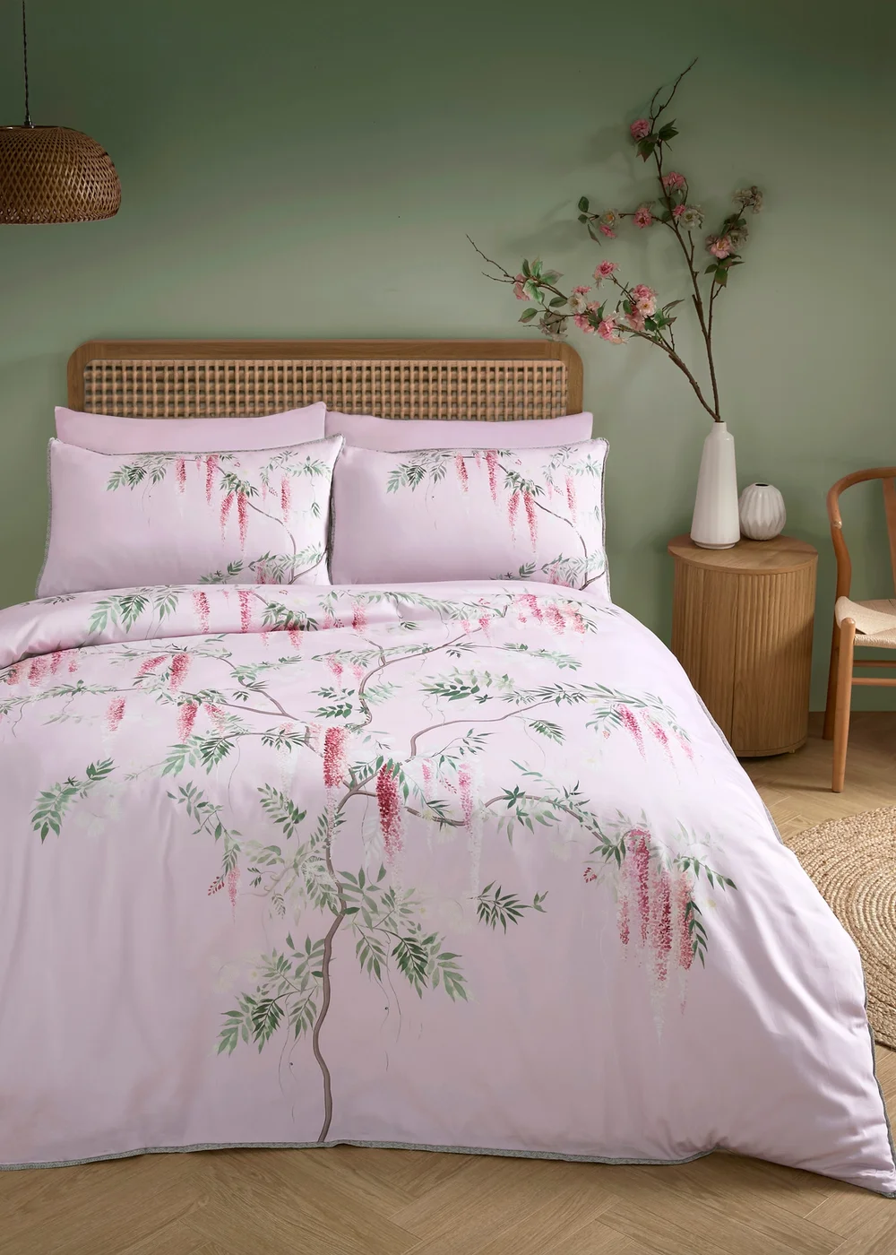 Soiree Enya Digitally Printed Pink Duvet Cover Set - King Image 4