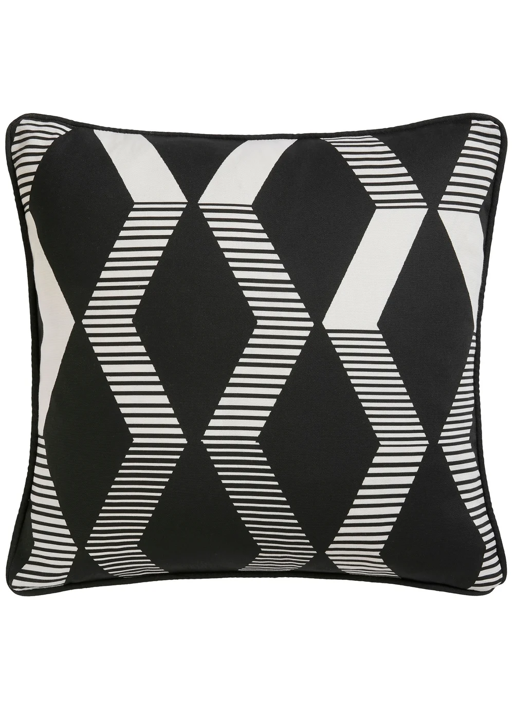 Fusion Rico Reversible Black Filled Cushion - 43W X 43D Image 2