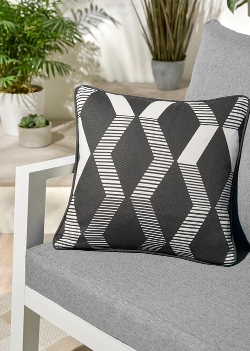 Fusion Rico Reversible Black Filled Cushion - 43W X 43D Image 1