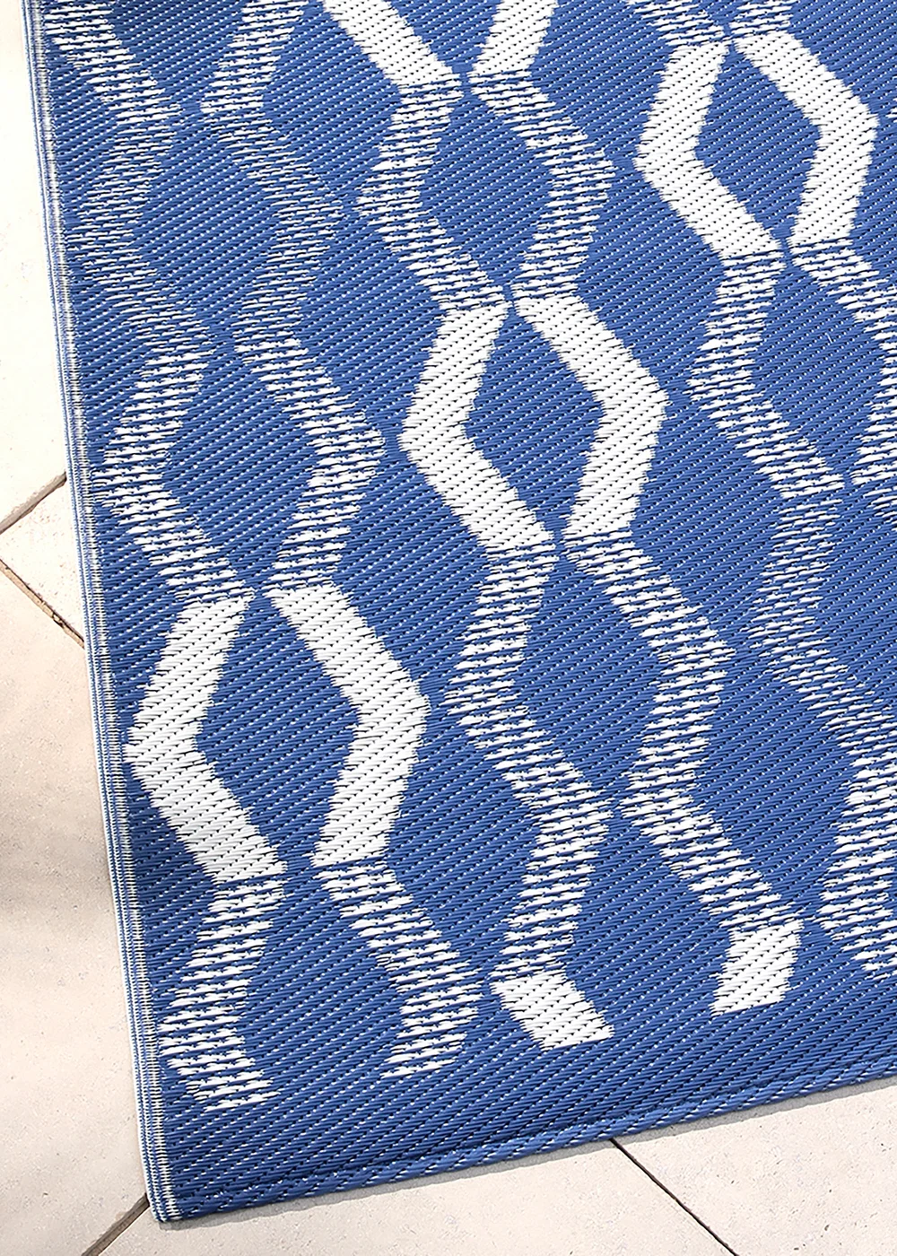 Fusion Rico Outdoor UV Resistant Blue Outdoor Rug - 120 x 170 Image 2