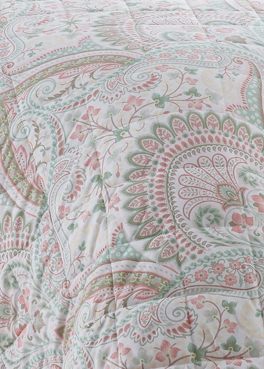 Dreams & Drapes Design Palais Quilted Green Bedspread - 230 x 195cm Image 2